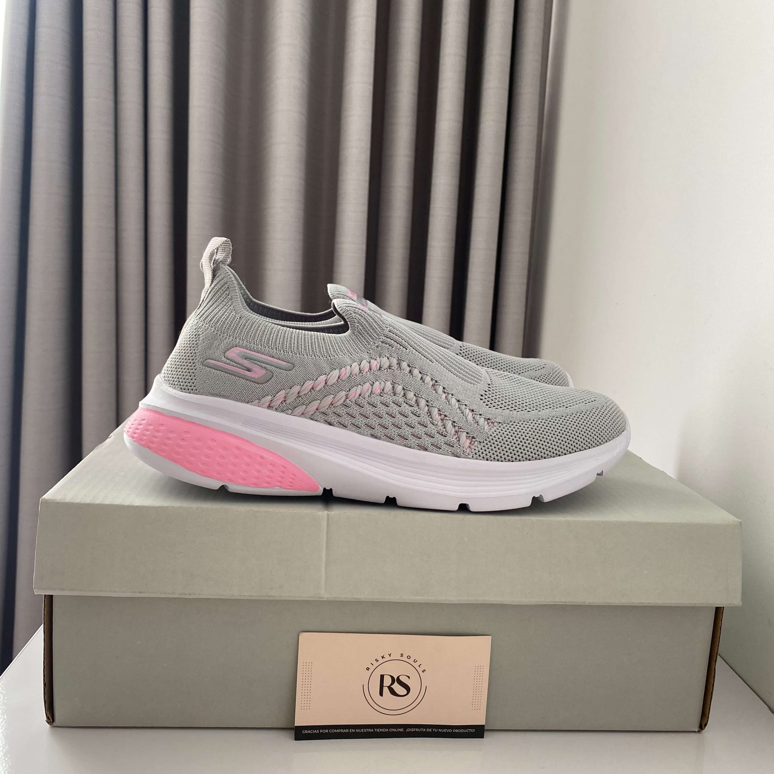 Skechers Comfort Gris-Rosado (4)